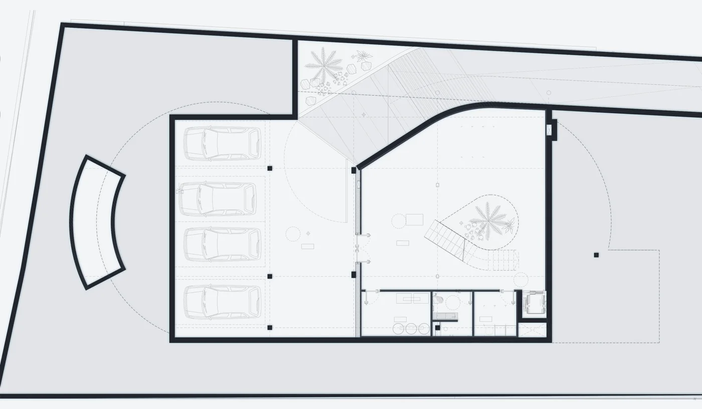 Grundriss der Villa Infinity, Kellergeschoss